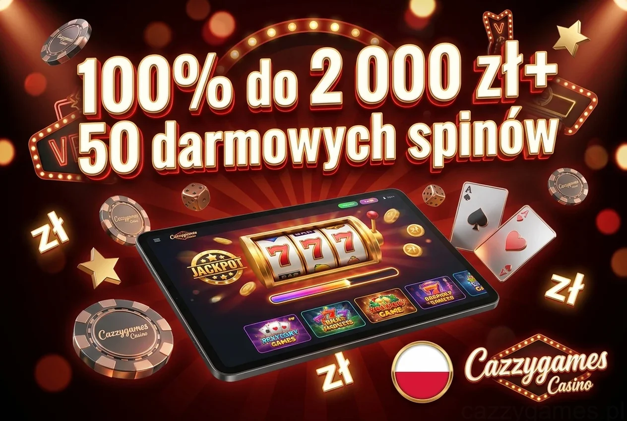 100% do 2 000 zł+ 50 darmowych spinów
